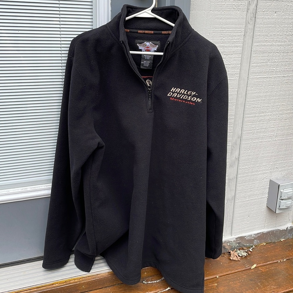 Harley Davidson Men’s Fleece ThreeQuarter Zip What N… Gem